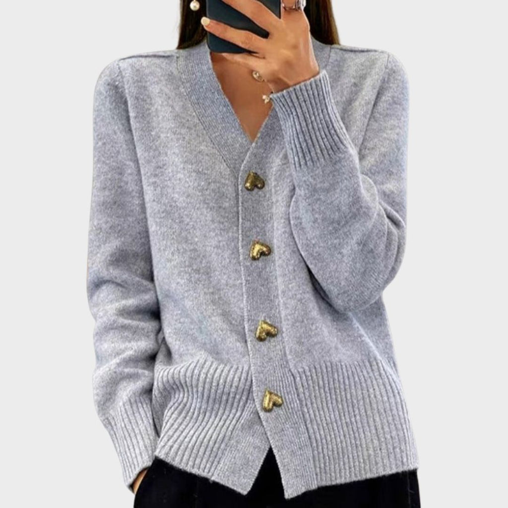 Hayla Chase | Heart Button Cardigan