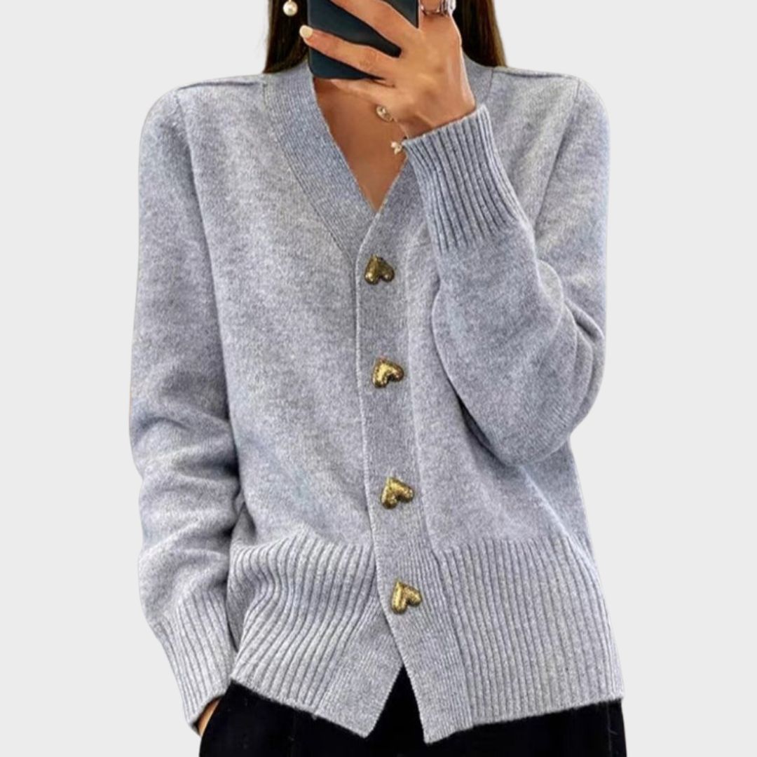 Hayla Chase | Heart Button Cardigan