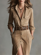 Sofia | Elegant Suede Dress