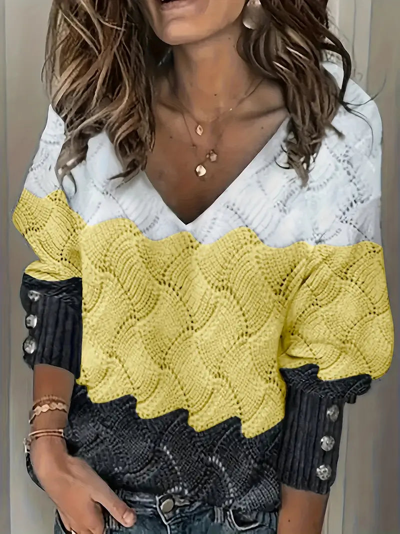 Benilda Elegant V-Neck Sweater