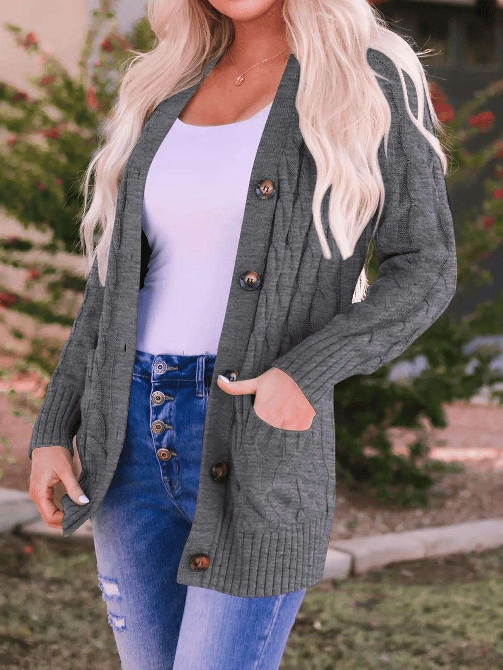 Elowen Button-Down Knit Cardigan