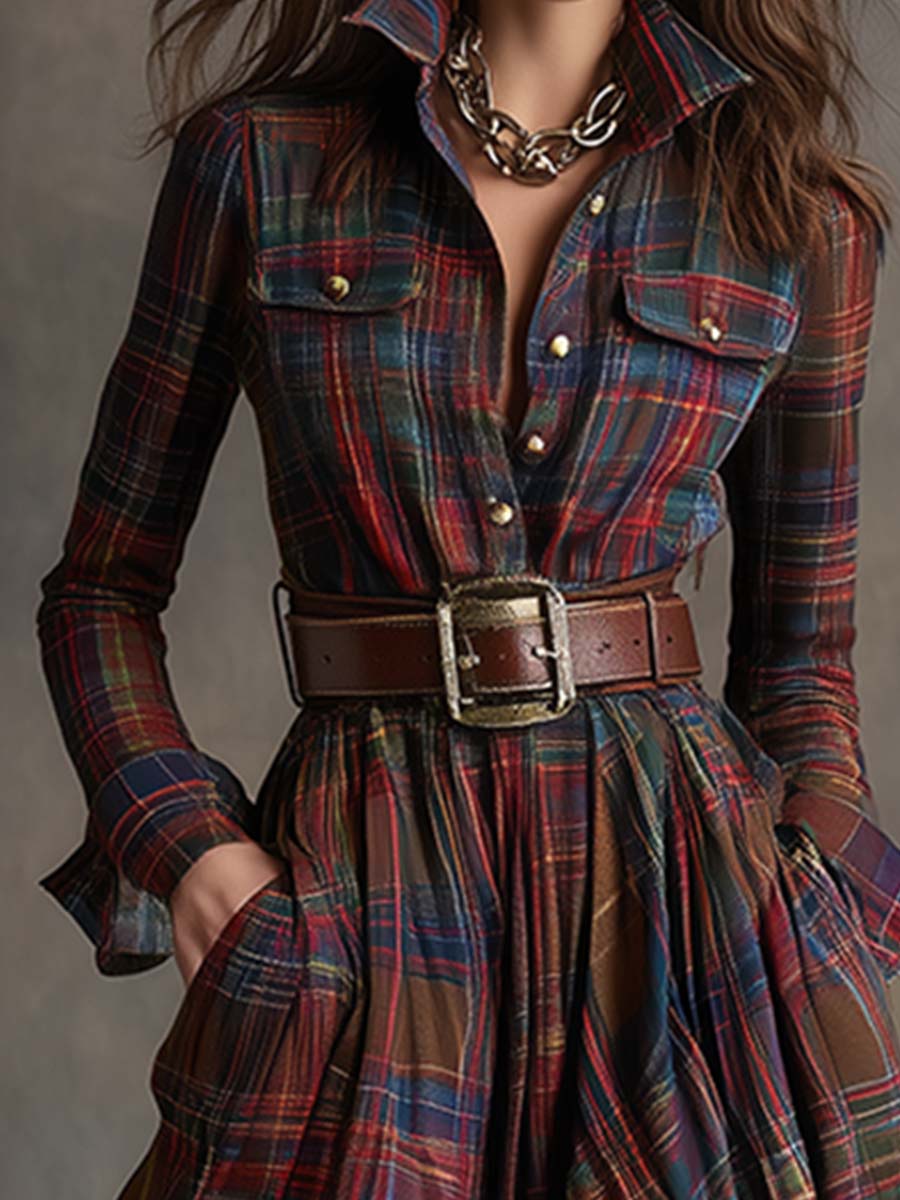 Mireline - Classic Button-Up Shirt Dress