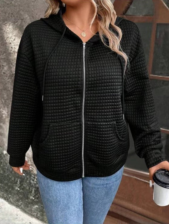 Clara Waffle Zip Hoodie
