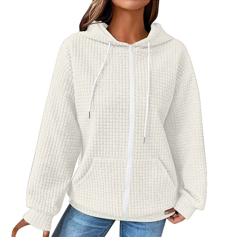 Nora Waffle Zip Hoodie