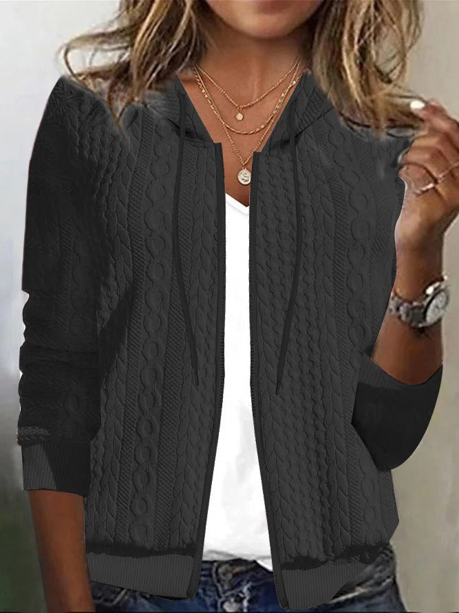 Emma Cable Zip Hoodie