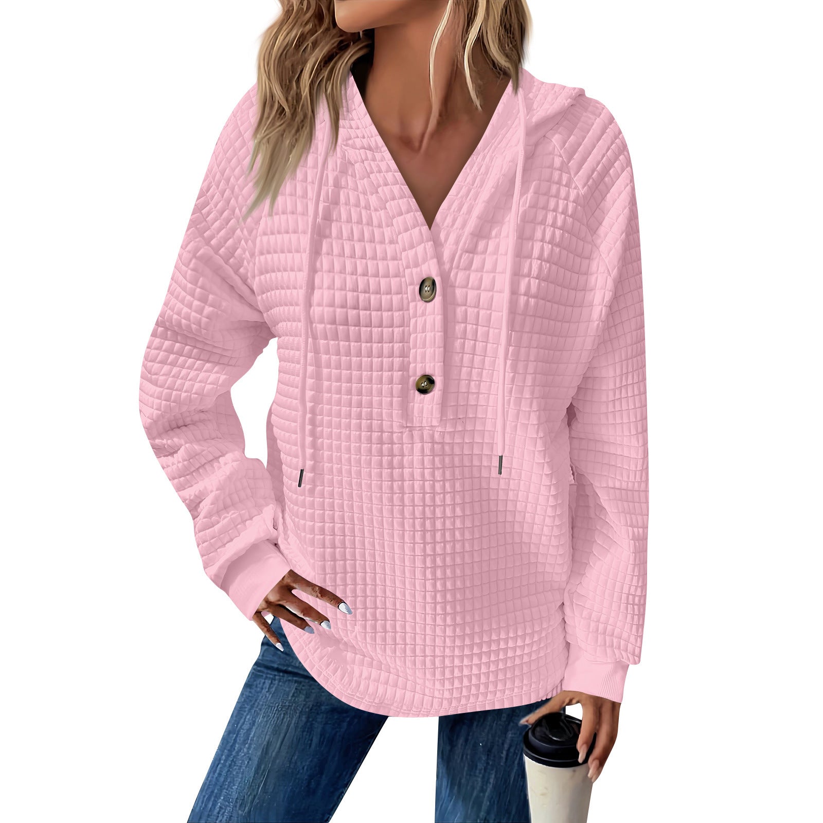Sophie Quilted Button Hoodie