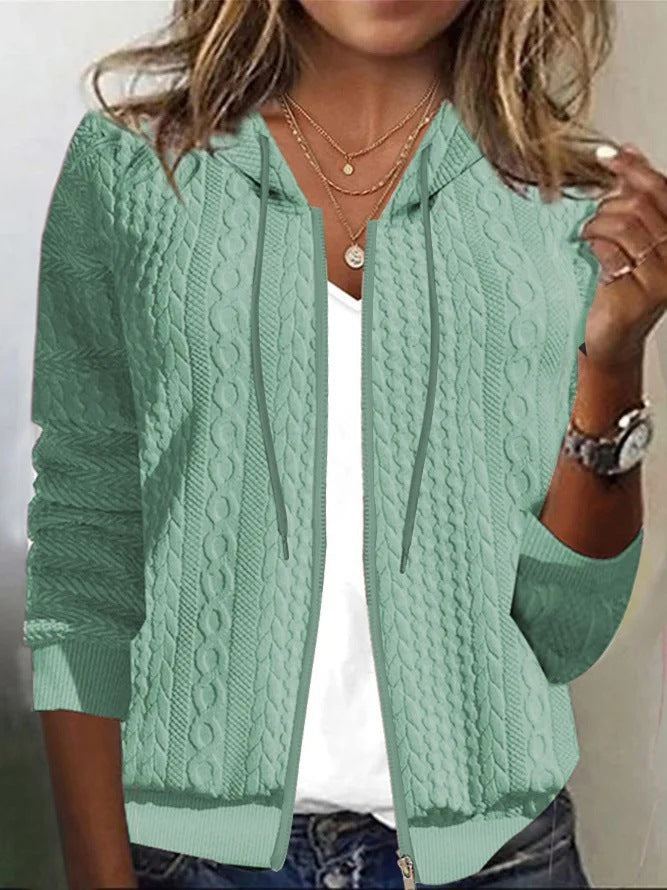 Emma Cable Zip Hoodie