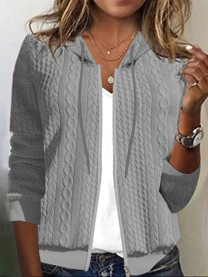 Emma Cable Zip Hoodie