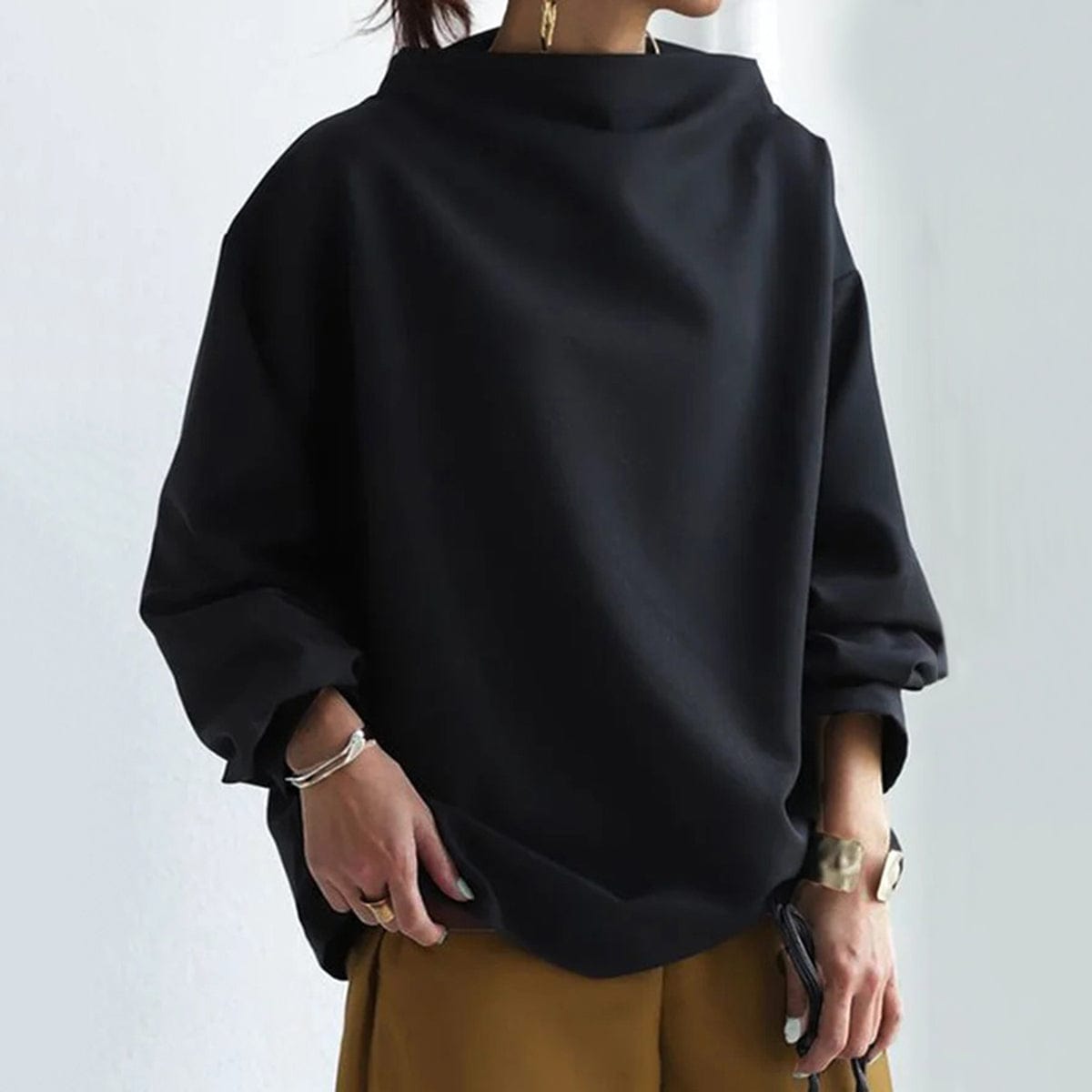Pamela High-Neck Casual Top