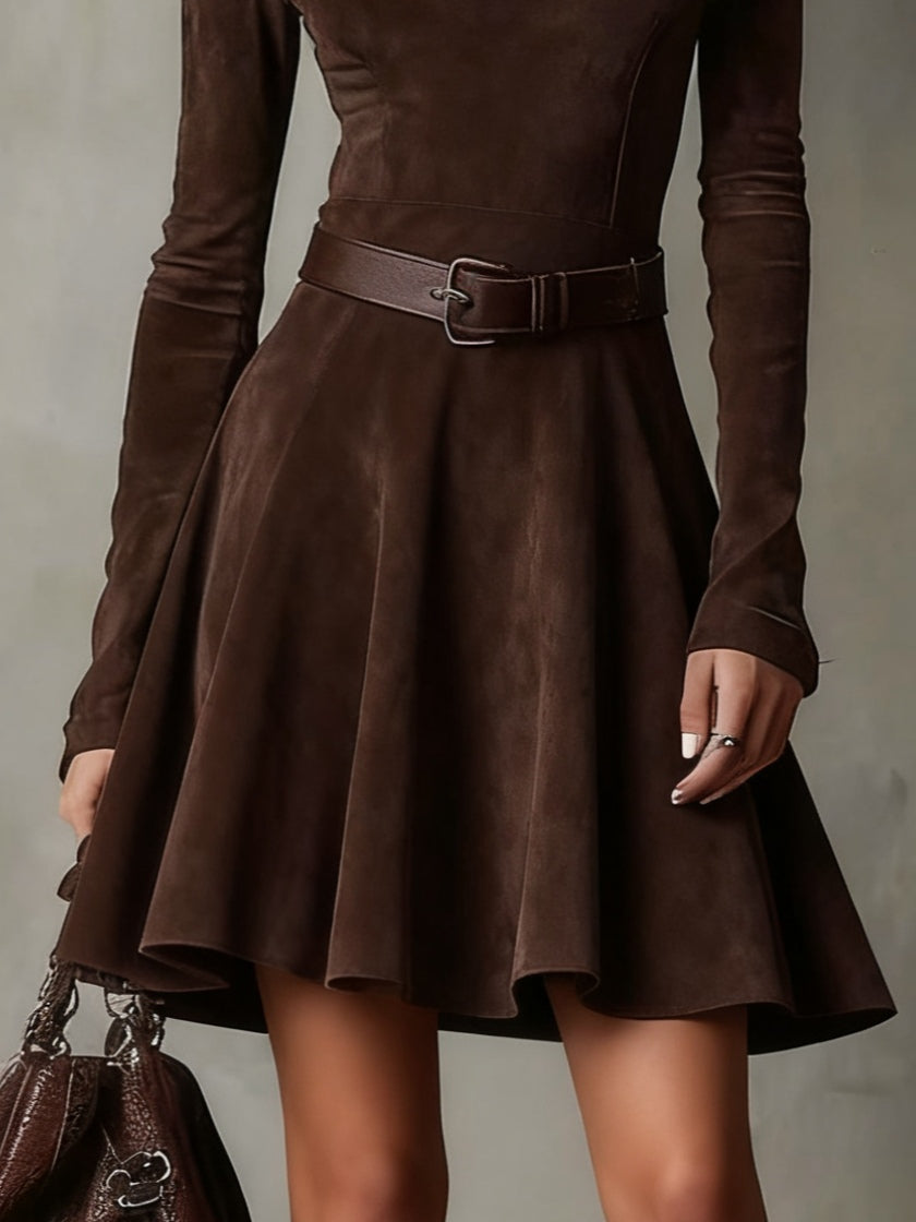 Meredith Vintage Suede Mini Dress