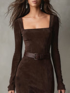Ainsley | Faux-Leather Maxi Dress