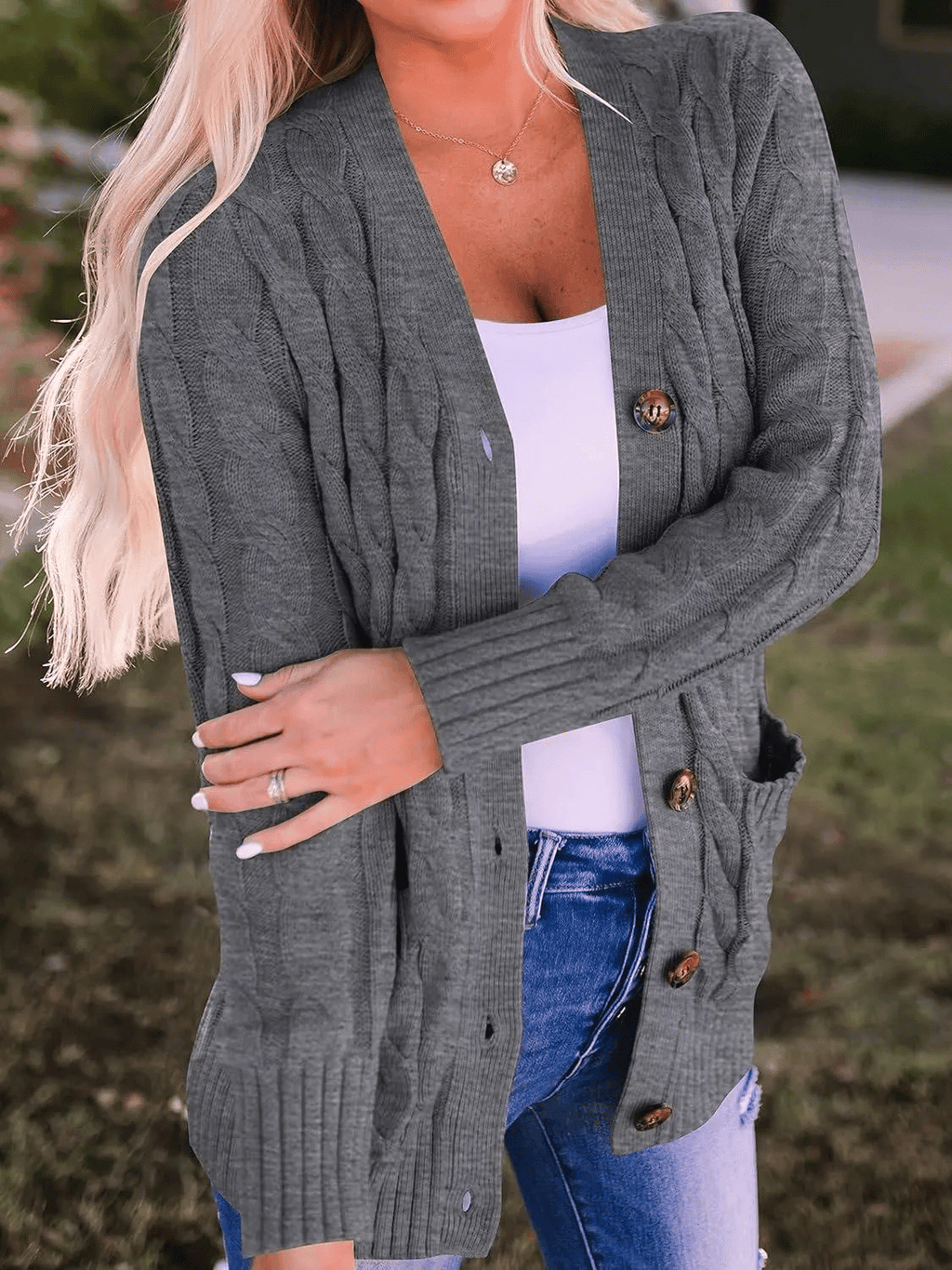 Elowen Button-Down Knit Cardigan