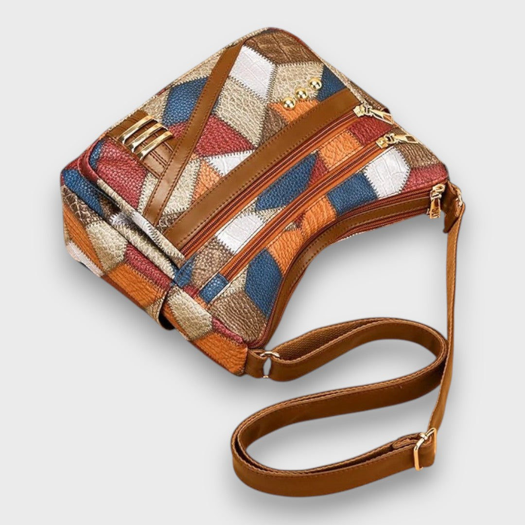 Miresta Patchwork Leather Shoulder Bag