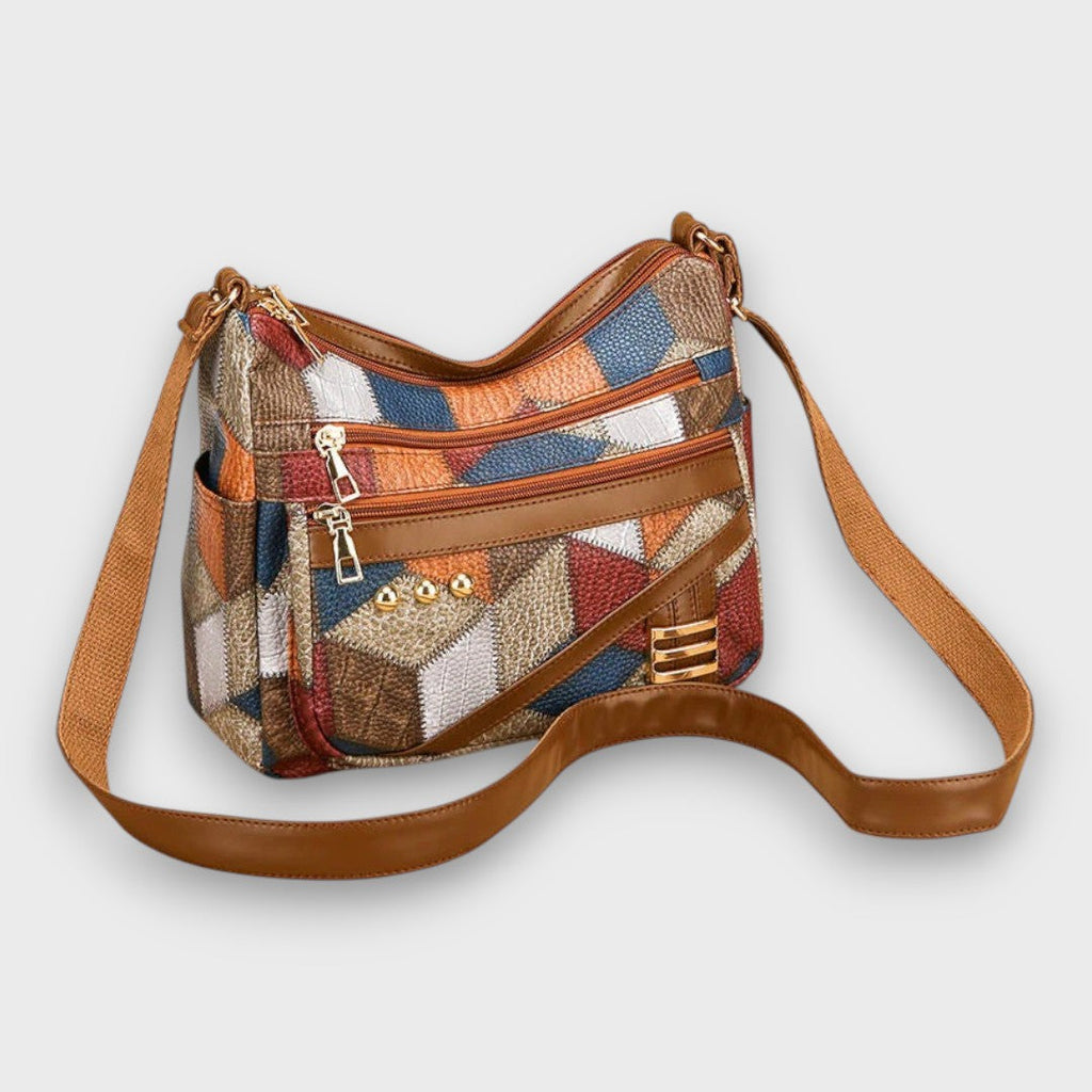 Miresta Patchwork Leather Shoulder Bag
