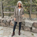 ISOLA™  Mid-Length Double-Breasted Coat